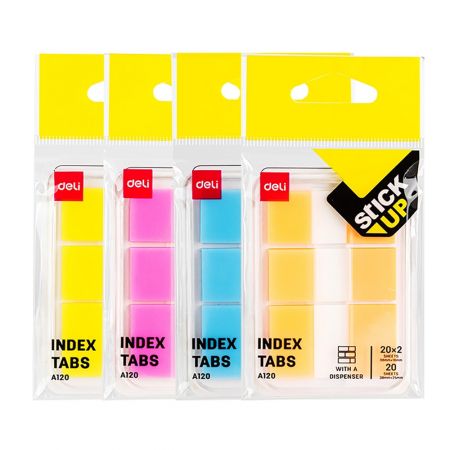 Film index autoadeziv, 60 file, DELI (cu dispencer)